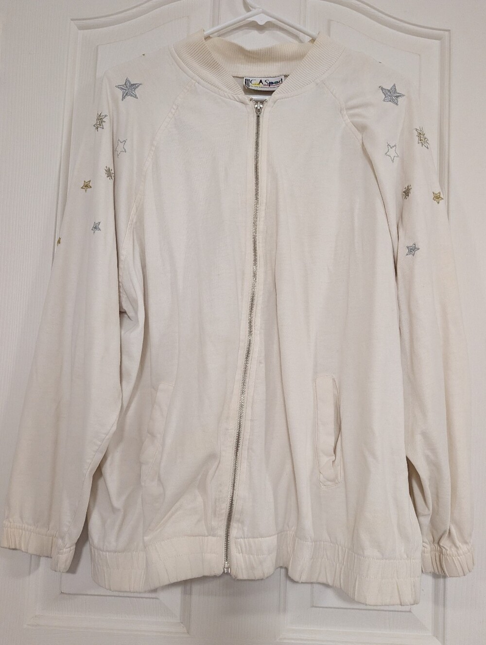 Vintage CA Sport Star Embroidered Zip-up Bomber Jacket